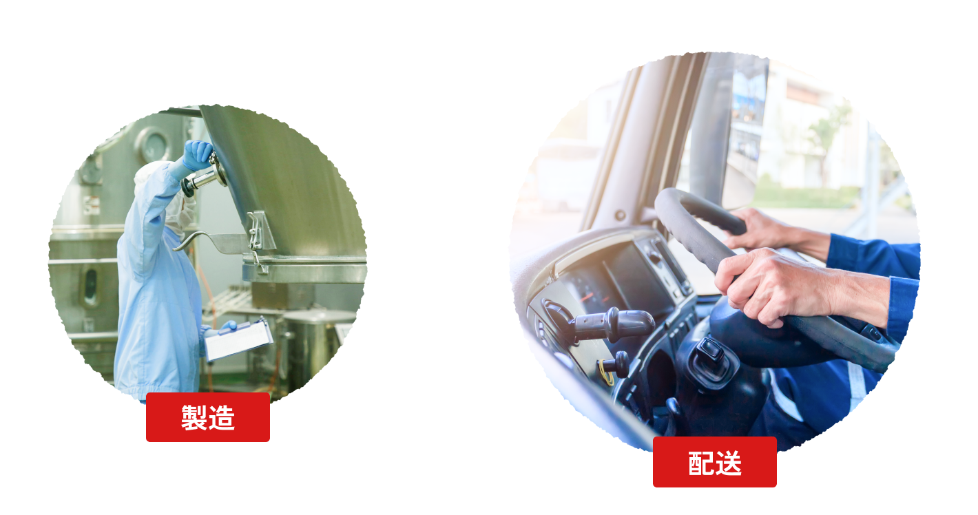 製造から配送までの一貫体制